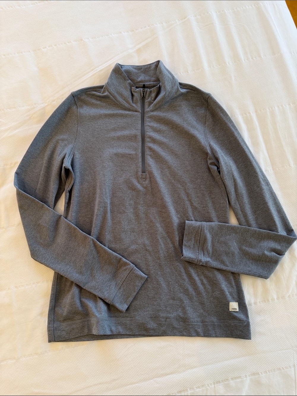 Vuori Women's Blue-Gray Performance Half-Zip Pullover - size M
